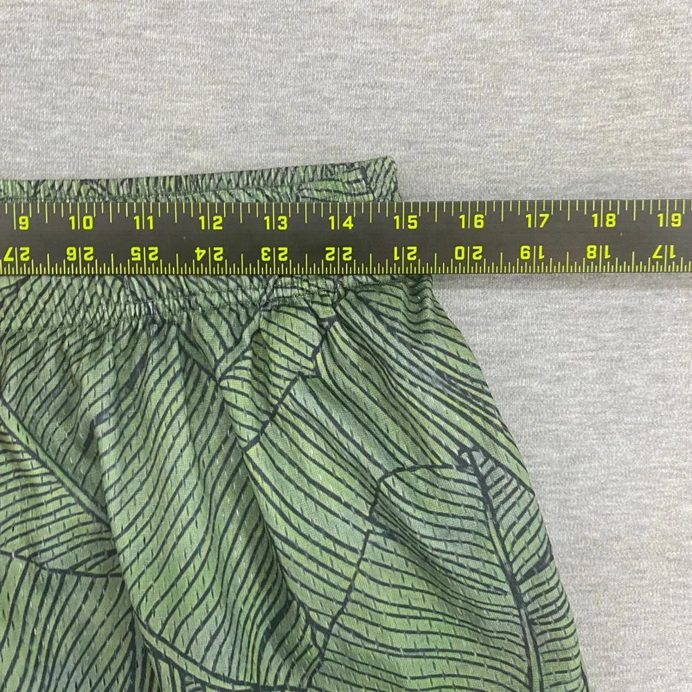 Inaka Power Mesh Shorts Boys XL Green Banana Leaf Print Athletic Gym Basketball